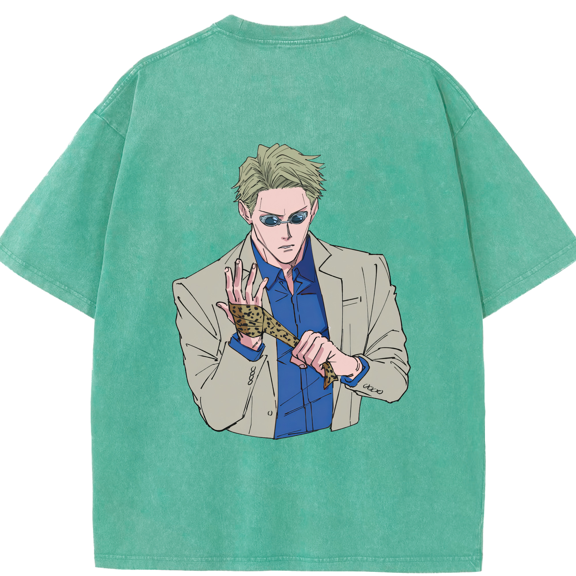 （画像用） 呪術廻戦 Jujutsu Kaisen 綿100% ヴィンテージ風 半袖Tシャツ（背面プリント）